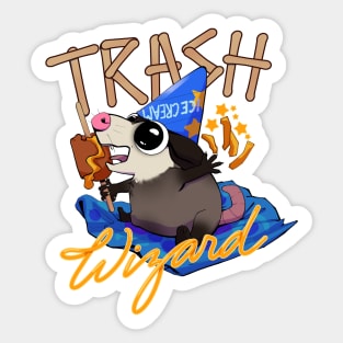 Trash wizard opossom Sticker